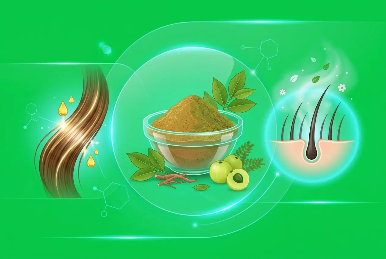 Nhuộm tóc thảo dược có hại không? Góc nhìn chuyên gia 2 Bột thảo dược thiên nhiên dùng trong nhuộm tóc